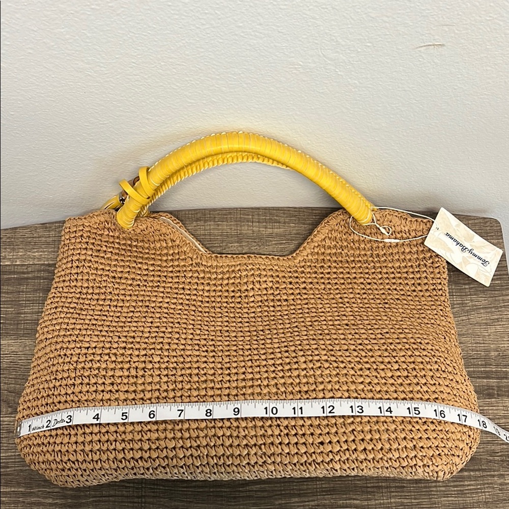 🌾 Tommy Bahama Tan Hobo Bag with Tassel - Picture 12 of 13